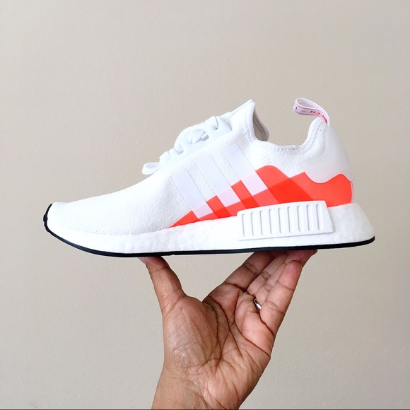 Adidas NMD R1 White Orange - Picture 5 of 8